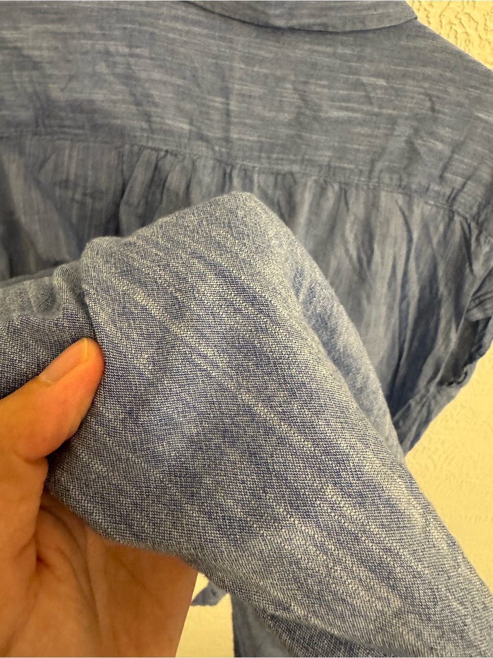 Old Navy Blue Short-Sleeve Button-Down Women's Shirt - Picture 5 of 6
